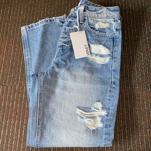 Super high rise classic straight cut jeans